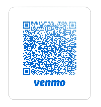 Venmo QR code for digital payments.