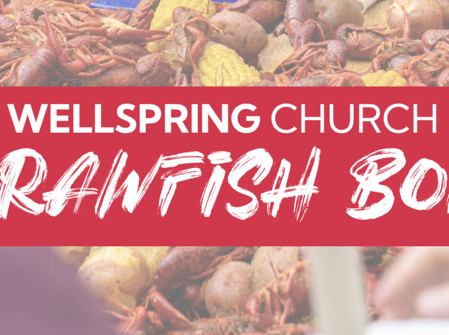 A crawfish boil is featured in this image.