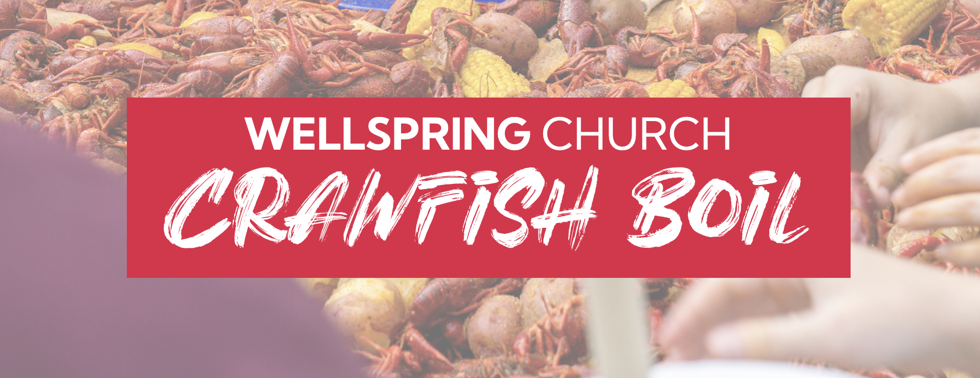 A crawfish boil is featured in this image.