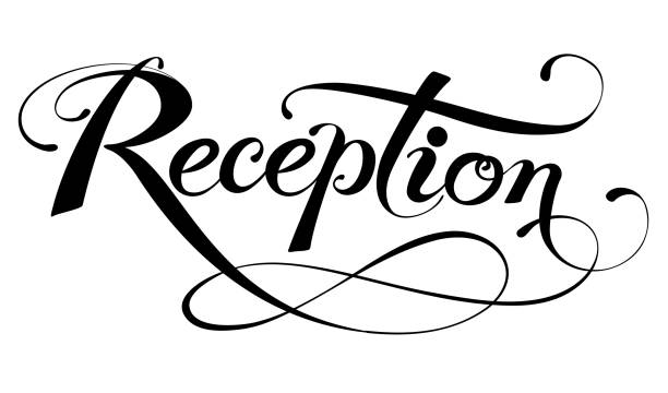 Elegant "Reception" text in decorative script.