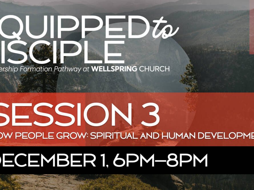 Session 3 event at Wellspring Church poster.
