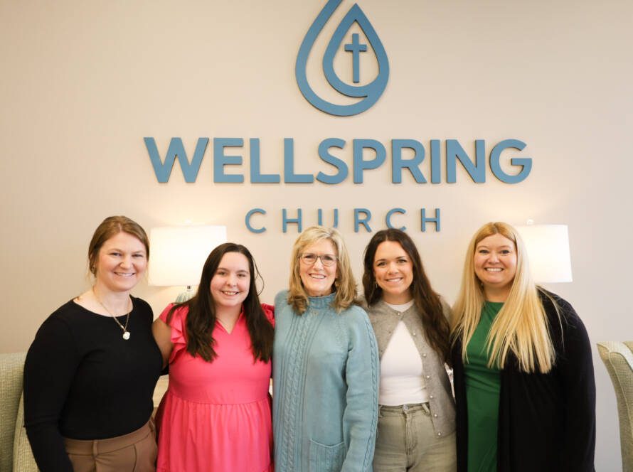 Five women standing in front of Wellspring Church.
