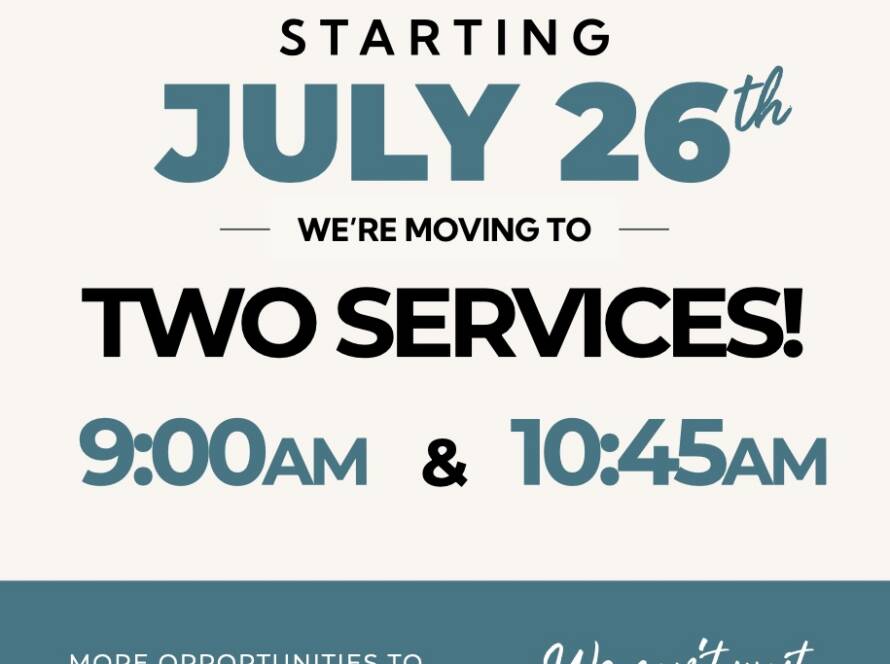 Wellspring Church two services starting July 26