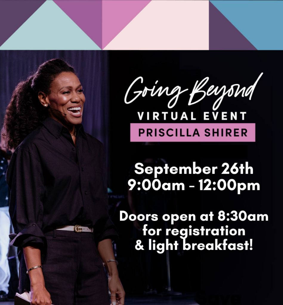 Smiling woman speaking at virtual event.